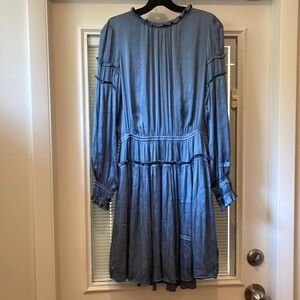 Current Air Long Sleeve Smocked Mini Dress